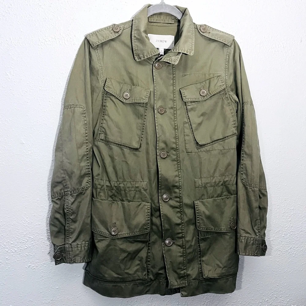 J. Crew Boyfriend Fatigue Parka Field Cargo Jacket Utility Green XS
